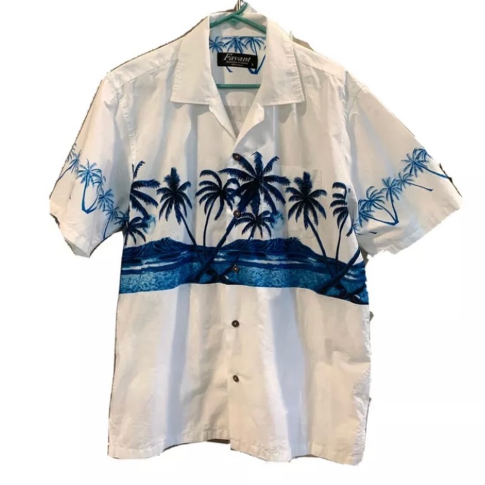 Favant Hawaiian 100% Cotton Shirt Men's Size L
